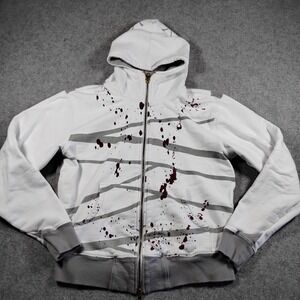 Kidrobot MAD Bloody Mummy Y2K Full Zip Hoodie Mens L White Grey 114/256